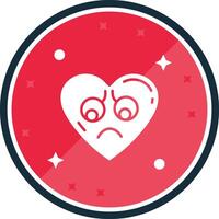 Sad Glyph verse Icon vector