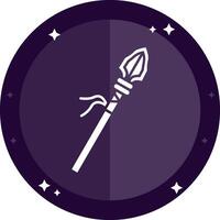 Spear Solid badges Icon vector