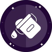 Paint bucket Solid badges Icon vector