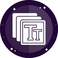Text Solid badges Icon vector