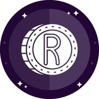 Rand Solid badges Icon vector