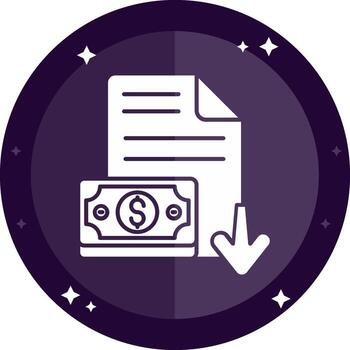 Decrease Solid badges Icon vector