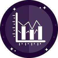 Bar chart Solid badges Icon vector