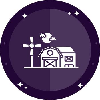 Barn Solid badges Icon vector