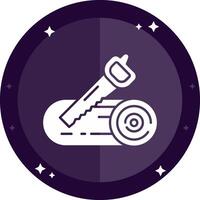 Sawing Solid badges Icon vector