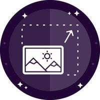 Resize Solid badges Icon vector