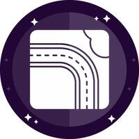 Highway Solid badges Icon vector