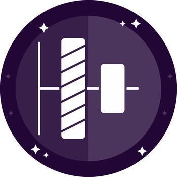 vertical alineación sólido insignias icono vector