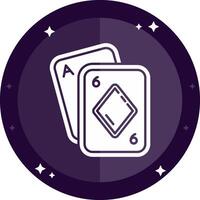 Poker Solid badges Icon vector