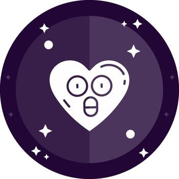 Surprised Solid badges Icon vector
