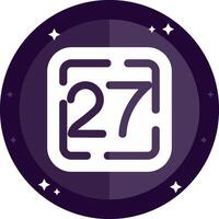 Twenty Seven Solid badges Icon vector