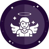 Angel Solid badges Icon vector