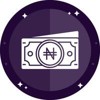 Naira Solid badges Icon vector