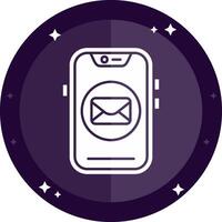 Email Solid badges Icon vector