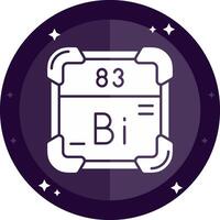 Bismuth Solid badges Icon vector