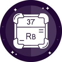 Rubidium Solid badges Icon vector