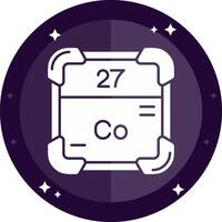 Cobalt Solid badges Icon vector