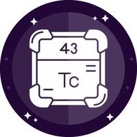 Technetium Solid badges Icon vector