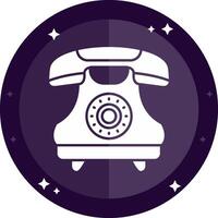 Telephone Solid badges Icon vector