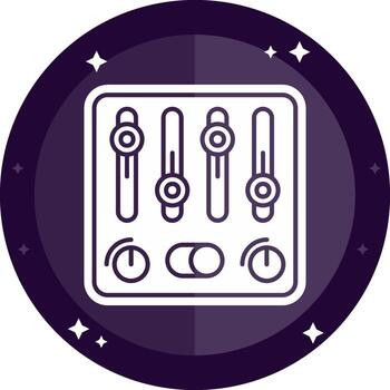 Control Solid badges Icon vector