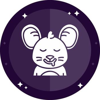 Drooling Solid badges Icon vector