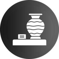 Vase Solid black Icon vector