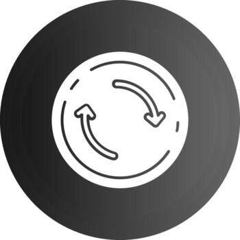 Refresh Solid black Icon vector