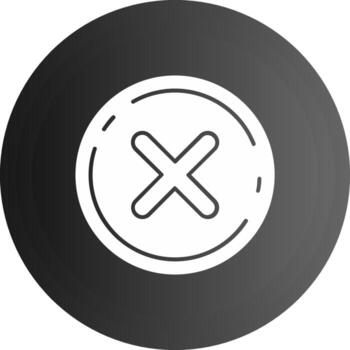 Cancel Solid black Icon vector
