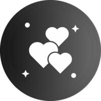 Love Solid black Icon vector