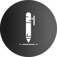 bolígrafo sólido negro icono vector
