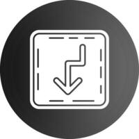 U turn Solid black Icon vector