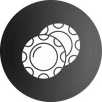 Plate Solid black Icon vector