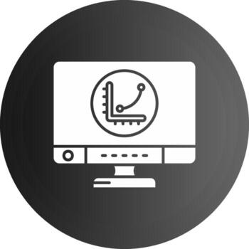 Graph Solid black Icon vector