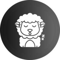 Sleep Solid black Icon vector