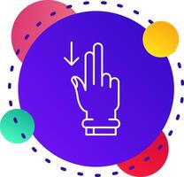 Two Fingers Down Abstrat BG Icon vector