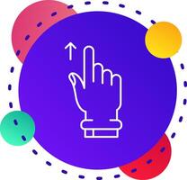 Swipe Up Abstrat BG Icon vector