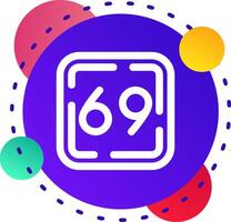 Sixty Nine Abstrat BG Icon vector