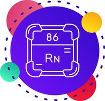 radón abstraer bg icono vector