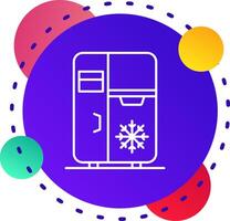 Refrigerator Abstrat BG Icon vector