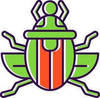 Scarab Filled Icon vector