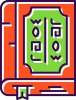 Book Filled Icon vector