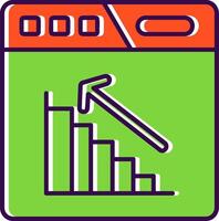 Bar chart Filled Icon vector