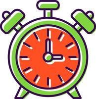 Alarm clock Filled Icon vector