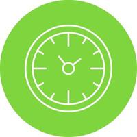 reloj hora línea circulo color icono vector