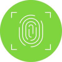 Fingerprint Line Circle color Icon vector