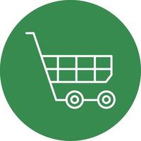 Shopping Cart Line Circle color Icon vector