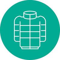 Puffer Coat Line Circle color Icon vector