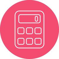 Calculator Line Circle color Icon vector