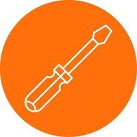 Screwdriver Line Circle color Icon vector