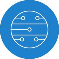Mars Line Circle color Icon vector